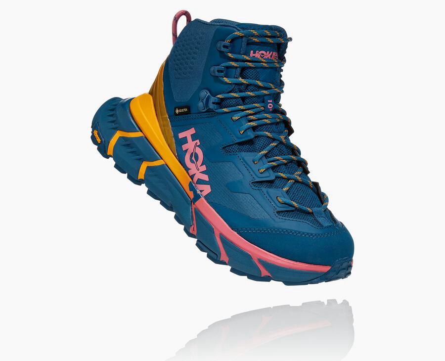 Botas De Montaña Hoka One One Mujer Azules - Tennine Hike Gore-Tex - KFGN26905